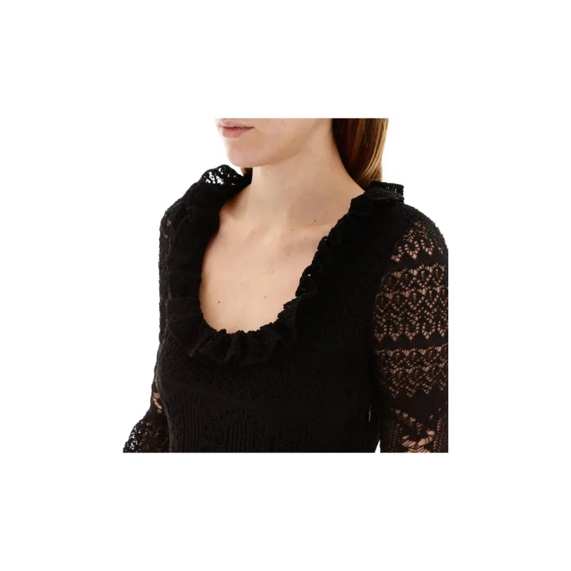 Alexander McQueen Short Sleeved Dresses Women's Black-4