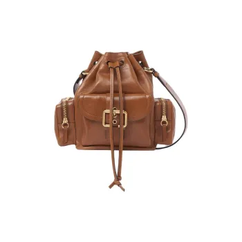 Chloe Cow Leather Bucket Bags Crossbody Bag Shoulder Bag Women's Clay Brown