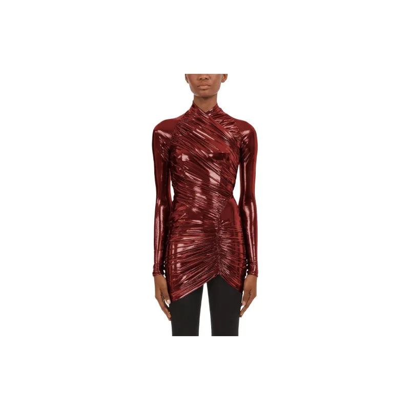 Ferragamo Long-Sleeved Dresses Women's Red-2