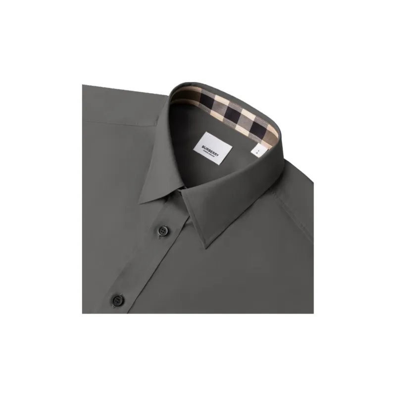 Burberry Shirts Men Gray-3