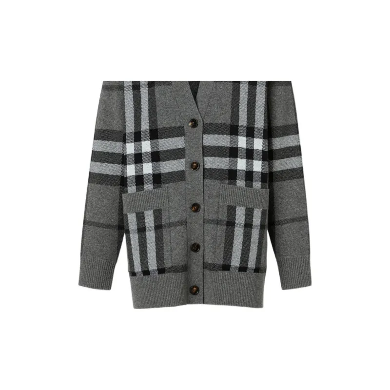 Burberry Cashmere Sweaters Women's Gray-5