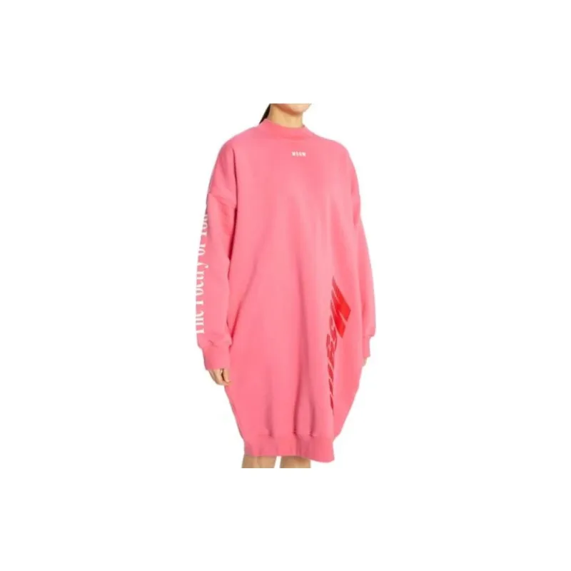MSGM Long Sleeved Dresses Women's Pink-1