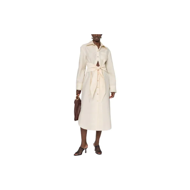 NANUSHKA Long-Sleeved Dresses Women's Beige Yellow-1