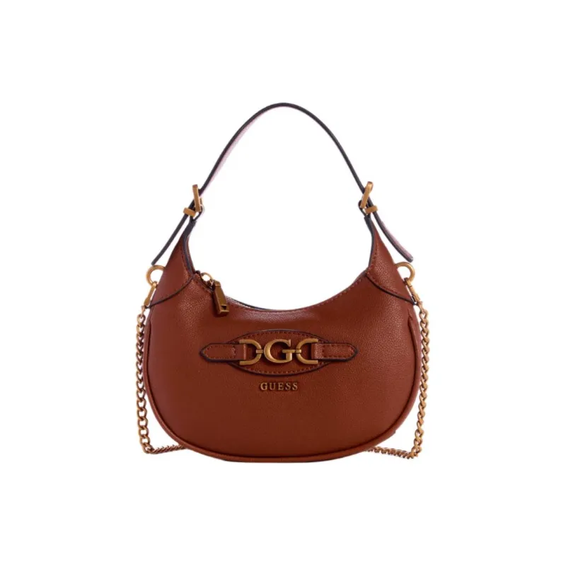 GUESS Polyurethane Shoulder Bag Crossbody Bag Handbag Mini Women's Dark Brown-0
