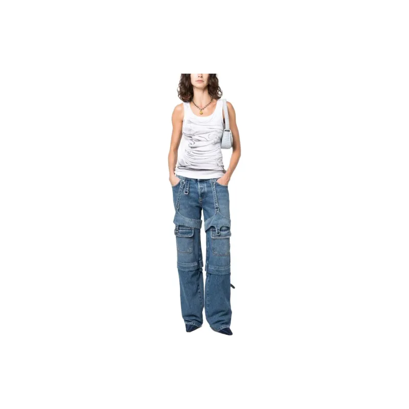 OFF-WHITE Cargo Zip Logo Patch Jeans-1