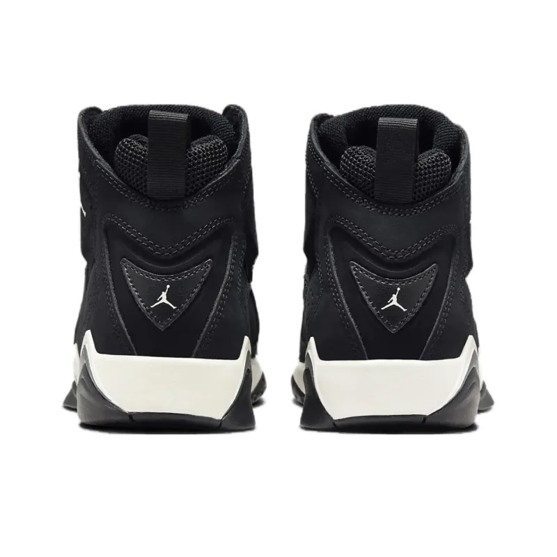 Jordan True Flight Abrasion Resistant High Top Children's Basketball Shoes Black Teenagers-3