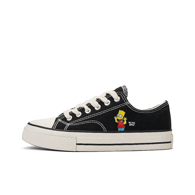 The Simpsons Canvas Shoes Unisex Low Top Black-1