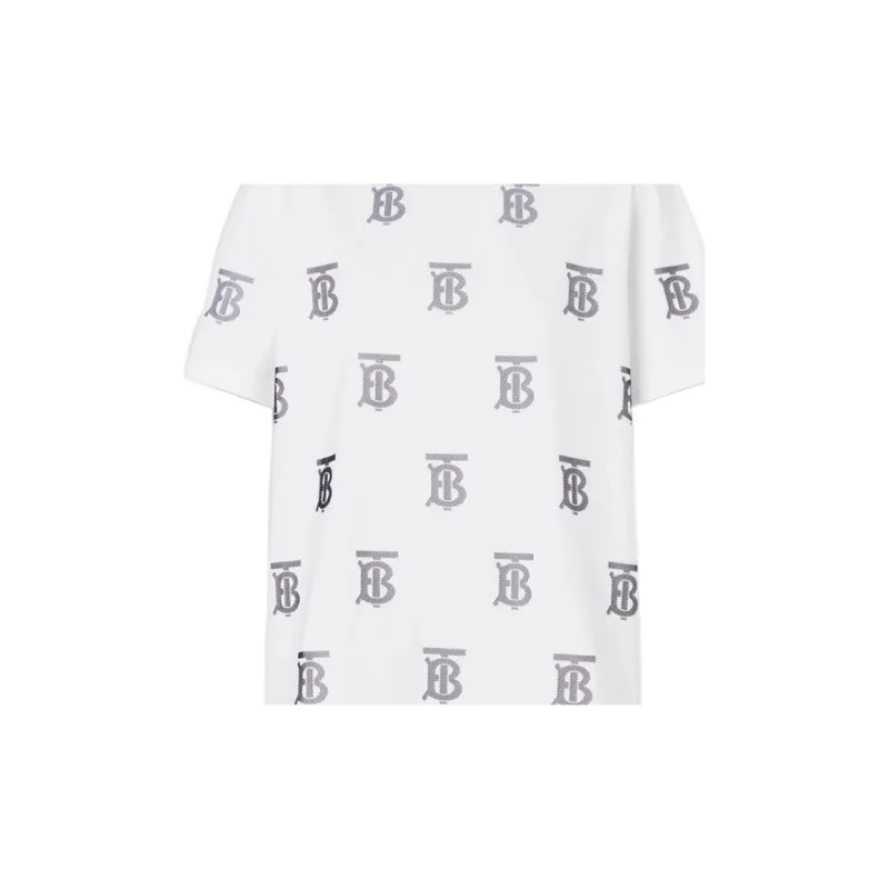 Burberry Logo T shirt White-3