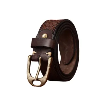 JEANSWEST Cow Leather Leather Belts Men's 3.8cm