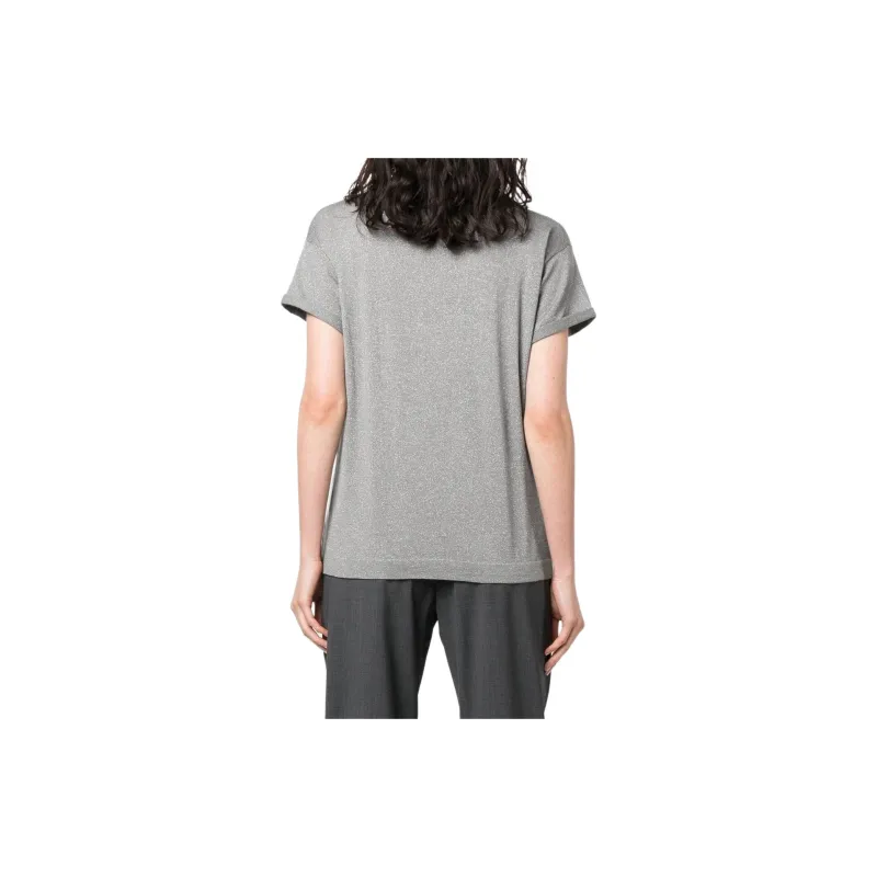 Brunello Cucinelli Glitter-embellished Knitted Top-1
