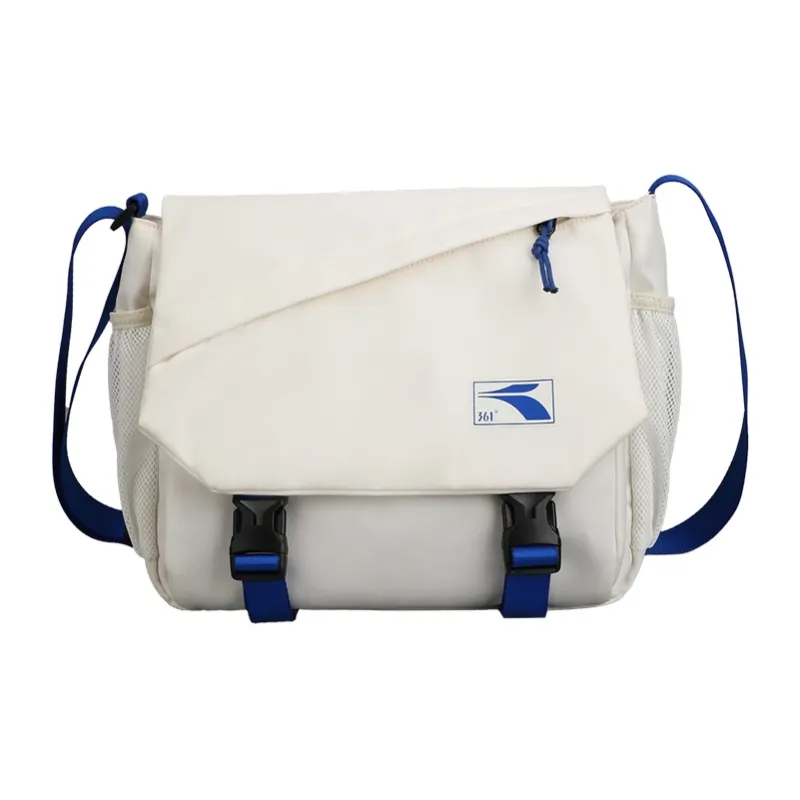 361° Polyester Messenger Bag, Shoulder Bag, Crossbody Bag Tubas Unisex Black/White-4