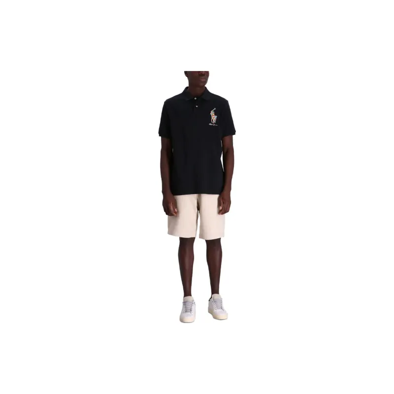 Polo Ralph Lauren FW23 Men's Pony Embroidered Polo Shirt Black-2
