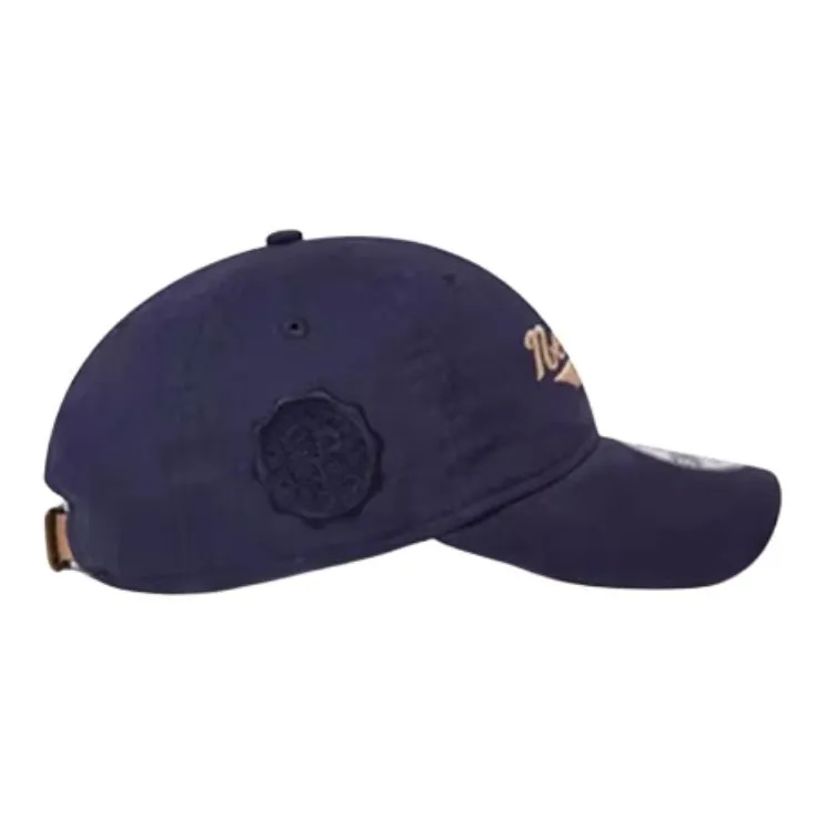 New Era Leather Baseball Caps Unisex Navy Blue-3