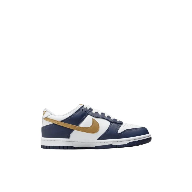 Nike Dunk Anti Slip Wear Resistant Low Top Kids' Skateboarding Shoes White Blue Kids'-1