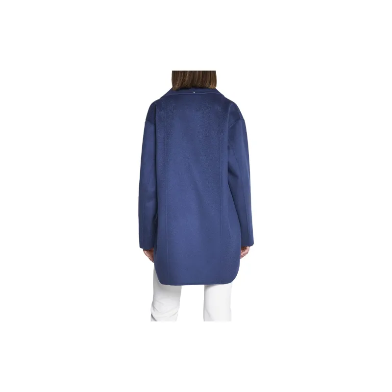 SportMax Coats Women's Marine Blue-3