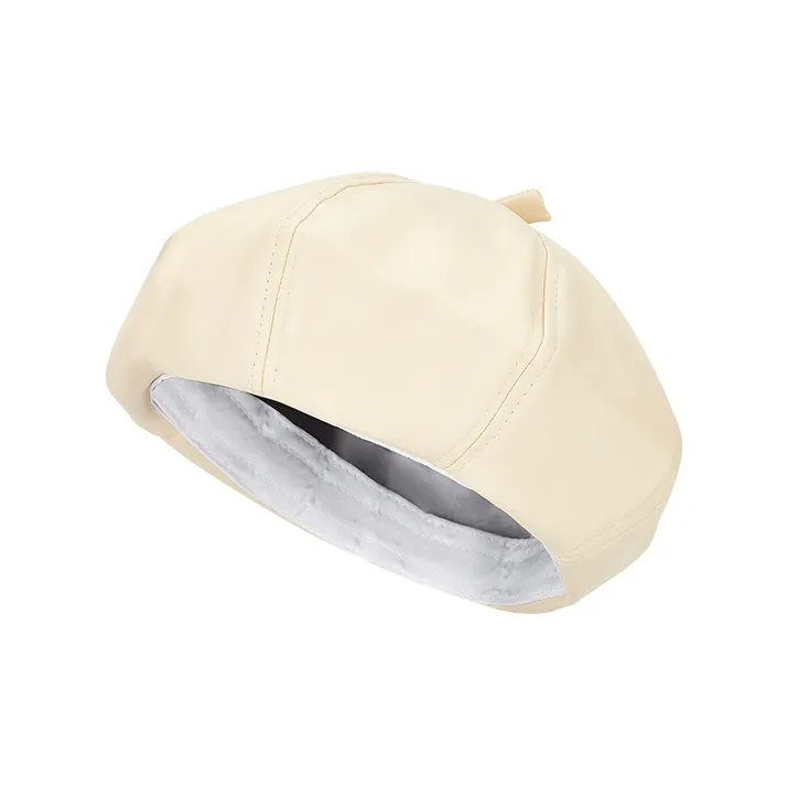 MUYKUY PU Leather Berets Women's-7