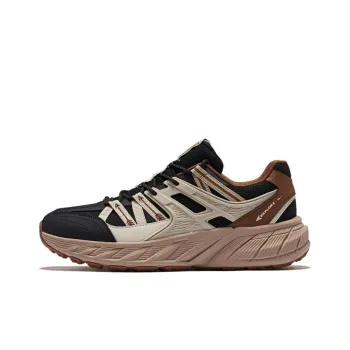 Erke Anti Slip Wear Resistant Low Top Casual Shoes Men's Jet Black Light Linen