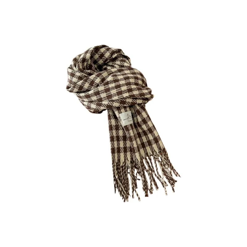 CARTELO Polyester, Faux Cashmere Knit Scarves Unisex-1