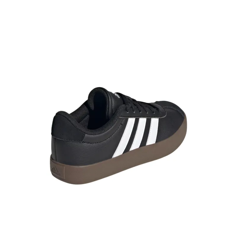 adidas VL Court 3.0 K 'Black White Gum'-3