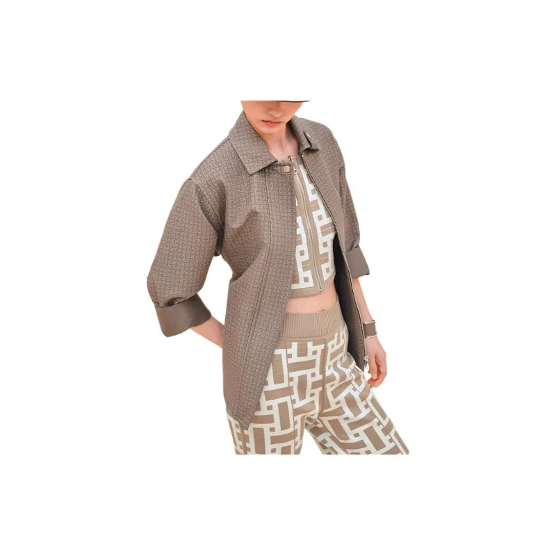 HERMES Coats Women's Elephant Gray-3