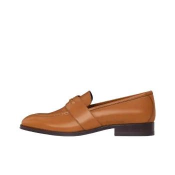 CELINE Triomphe Loafers 3cm Women's Camel Brown