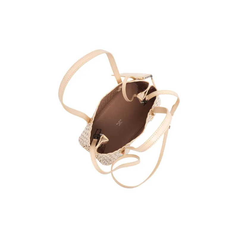 Alaia Cow Leather Shoulder Bag Crossbody Bag Handbag Women's Beige-3