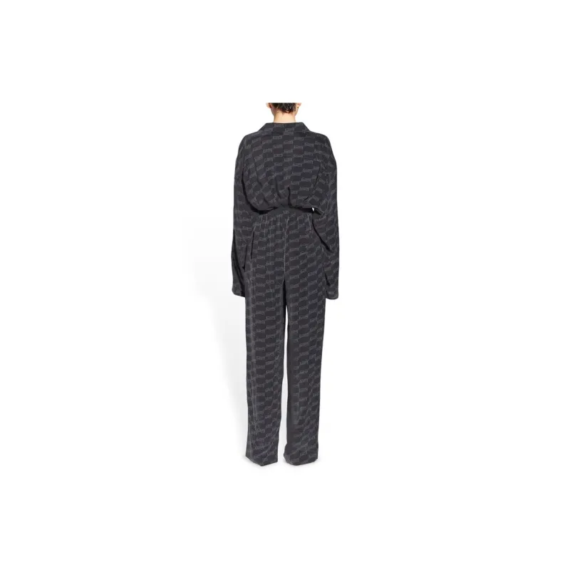 Balenciaga FW22 Knitted Sports Pants Women's Black Gray Color-3
