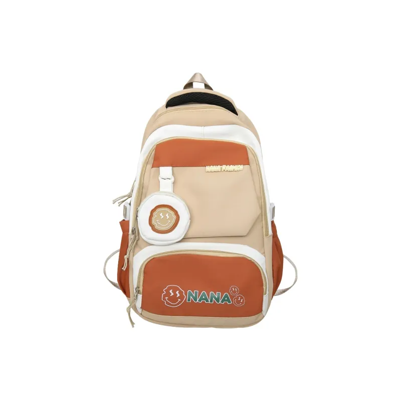 NX DOUGHNUT Nylon Backpack Unisex Gray/Black/Orange/Khaki/Light Green/Jasper-4