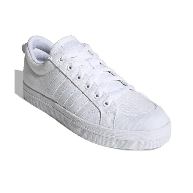 Adidas Bravada Anti-Slip Wear-Resistant Low-Top Canvas Shoes Men's White-2