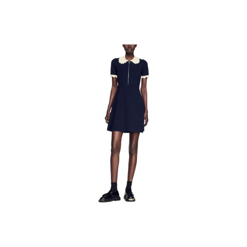 Sandro Short-Sleeved Dresses Women's Dark Blue-1
