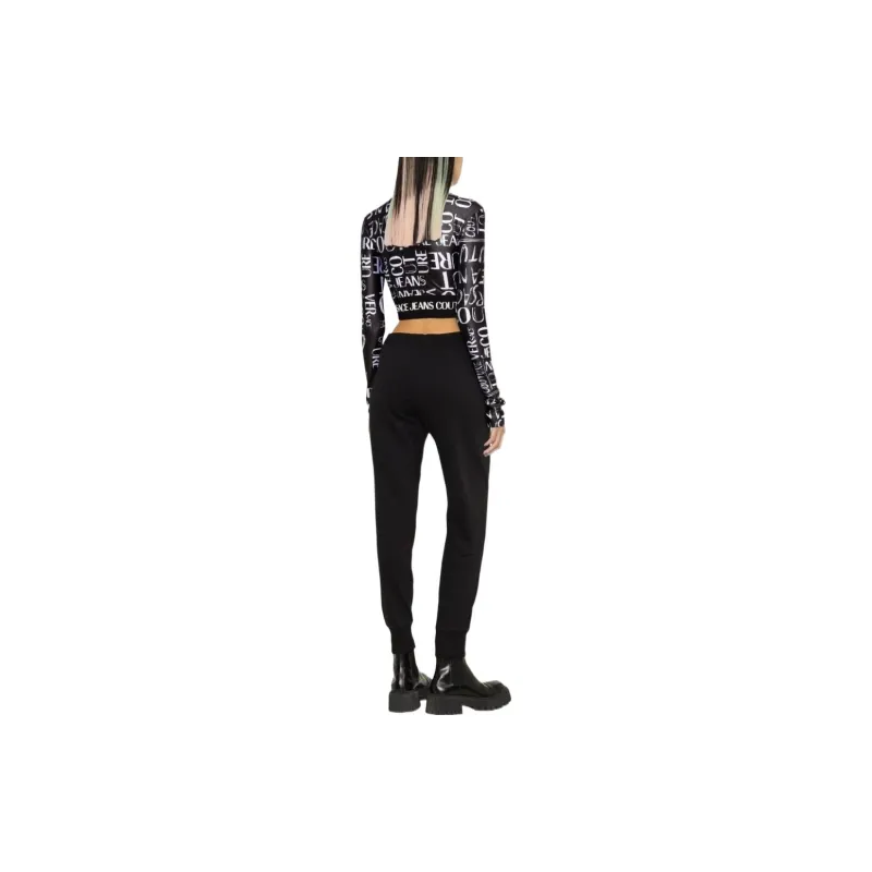 VERSACE JEANS COUTURE SS23 Knitted Sports Pants Women's Black-2
