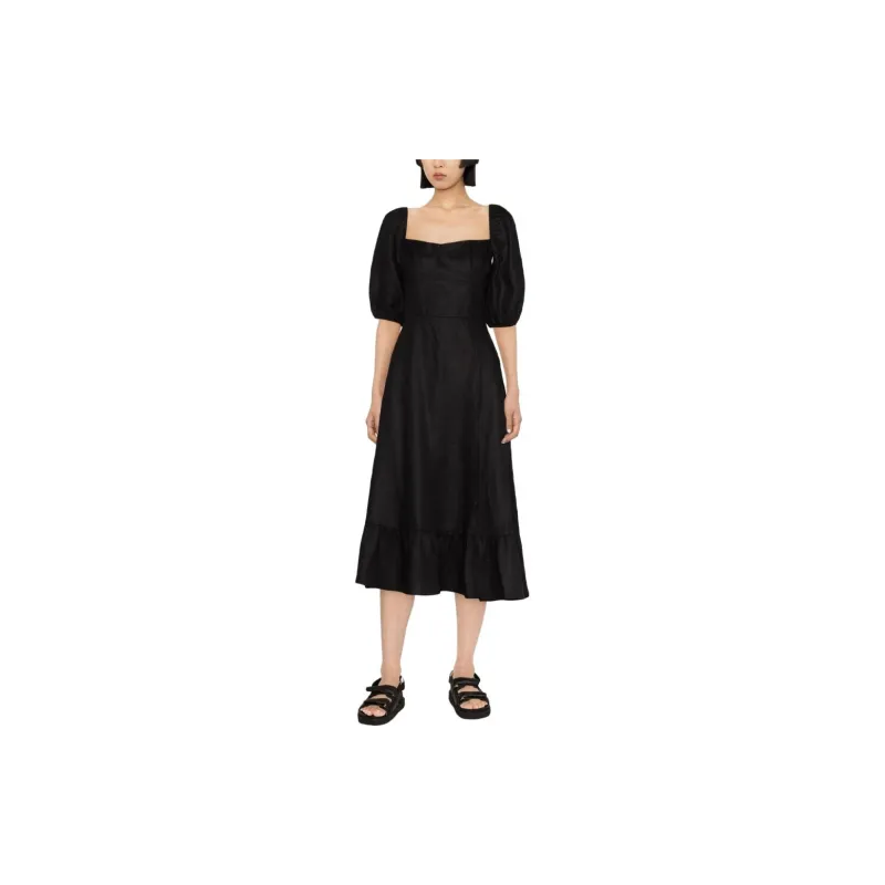 Reformation Short-Sleeved Dresses Women's Black-1