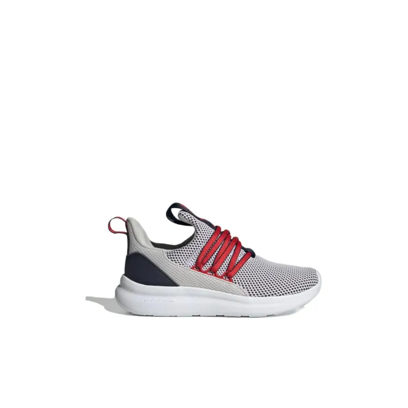 Adidas LITE RACER ADAPT 7.0 Non slip Lightweight Low Top Kids' Running Shoes Gray Red Kids'-1