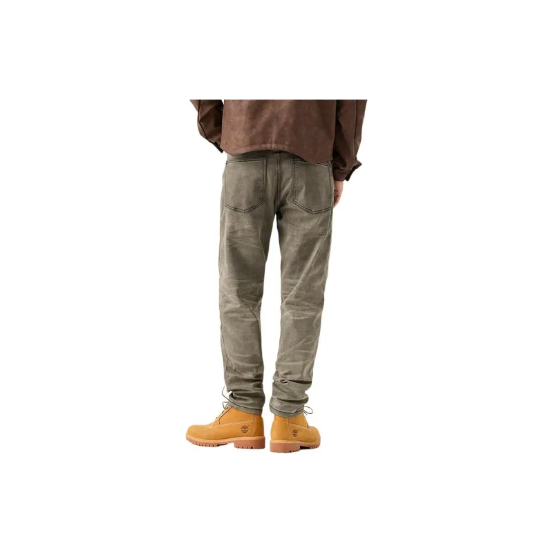 SONGS ALONG Jeans Unisex Yellow-1