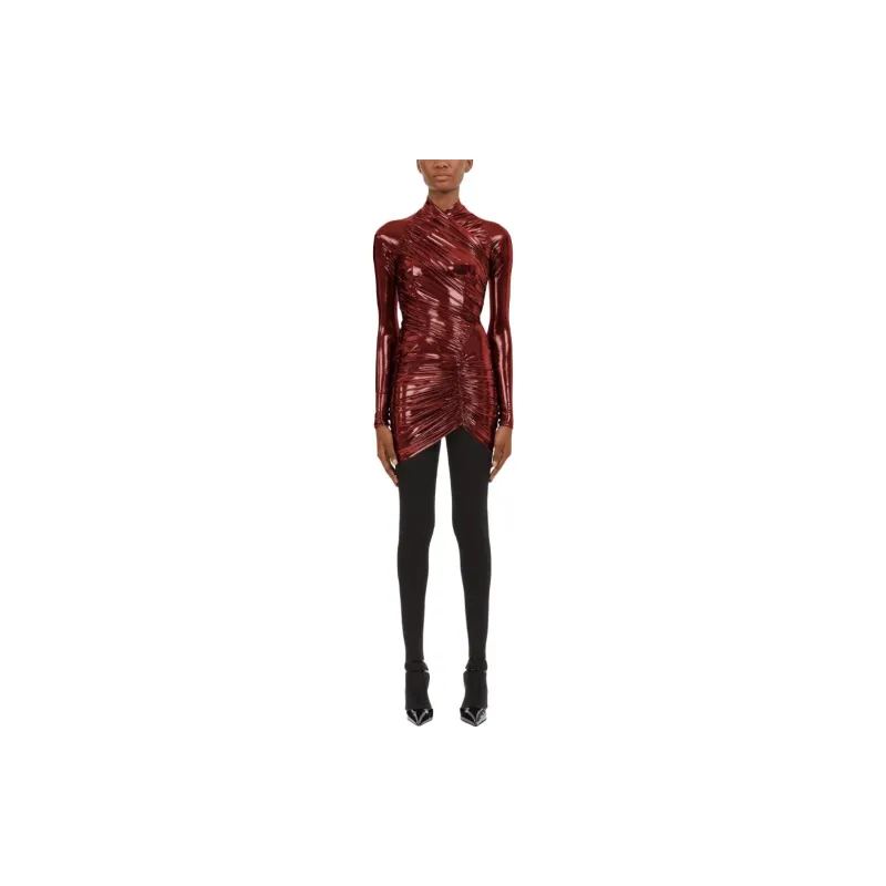 Ferragamo Long-Sleeved Dresses Women's Red-1