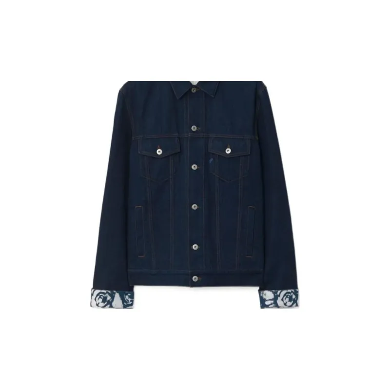 Burberry Logo patch Cotton Denim Jacket-5