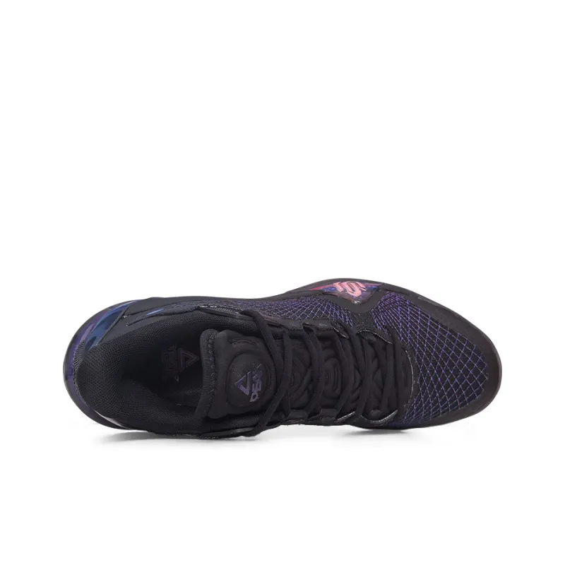 PEAK Basketball Shoes Unisex Low Top Black/Purple Blue-3