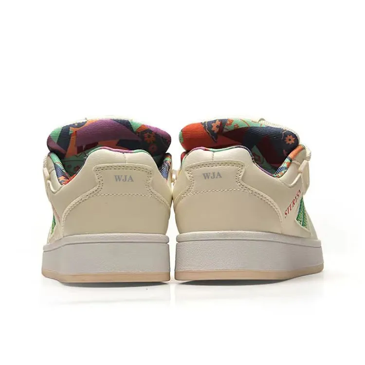 WJA Slip Resistant Cushioning Wear Resistant Lightweight Breathable Low Top Skateboard Shoes Women's Cashew Nut Color-1