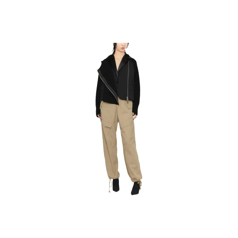 Sacai Suiting Knit Jacket 'Black'-1