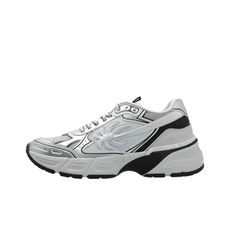PALM ANGELS Metallic Effect Palm Patch Sneakers-0