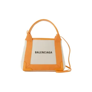 Balenciaga Canvas Shoulder Bag Crossbody Bag Handbag Mini Women's Natural Multicolor Orange
