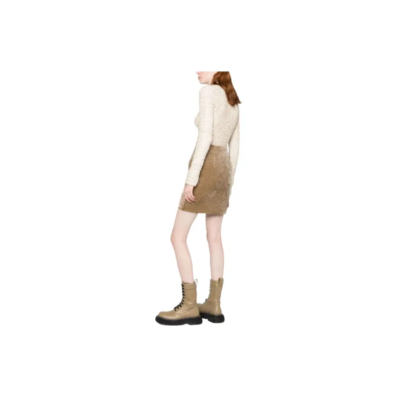 FENDI Casual Short Skirts Women's Umber-3