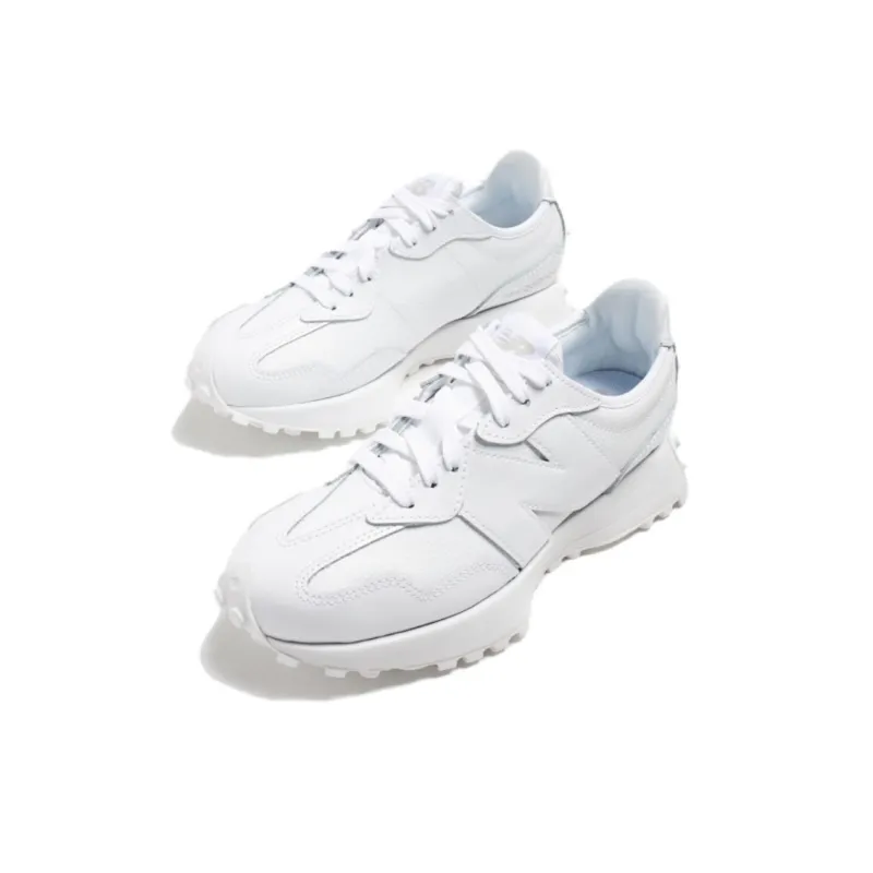 New Balance NB 327 Cushioning Wear Resistant Low Top Running Shoes Women's White-4