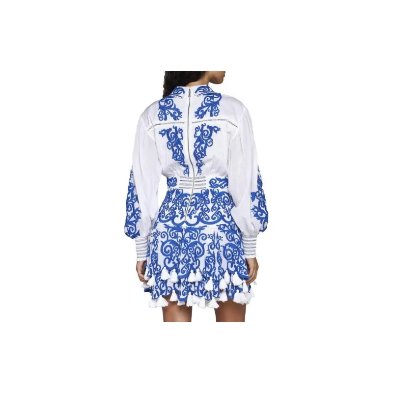 ALICE+OLIVIA Long-Sleeved Dresses Women's Blue-3