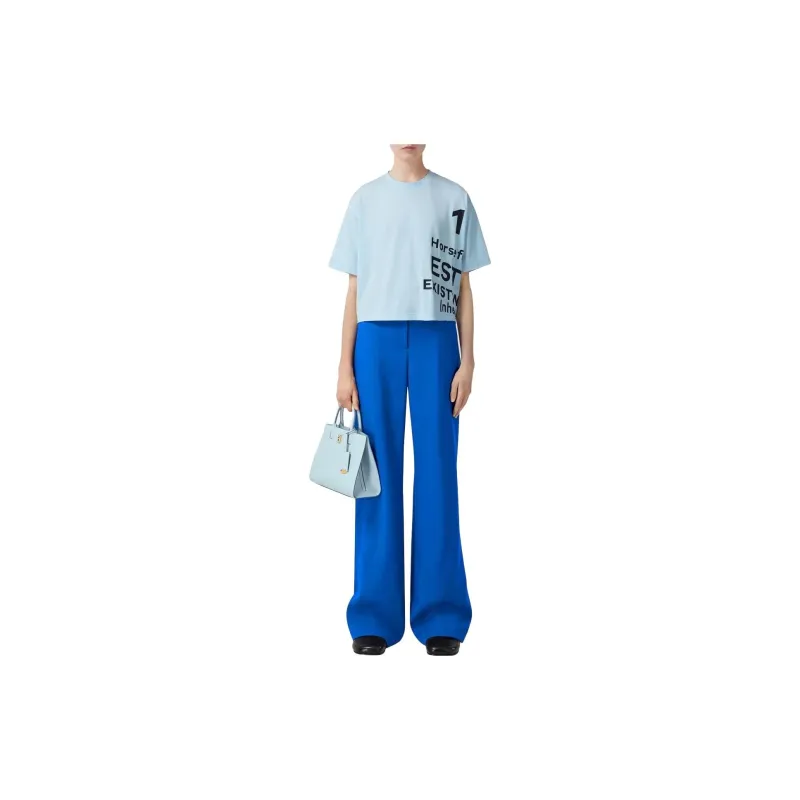 Burberry Casual Pants Women's Iron Blue-1