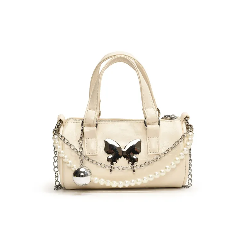 NOMK PU Shoulder Bag, Crossbody Bag, Handbag Women's Black/White/Silver-4