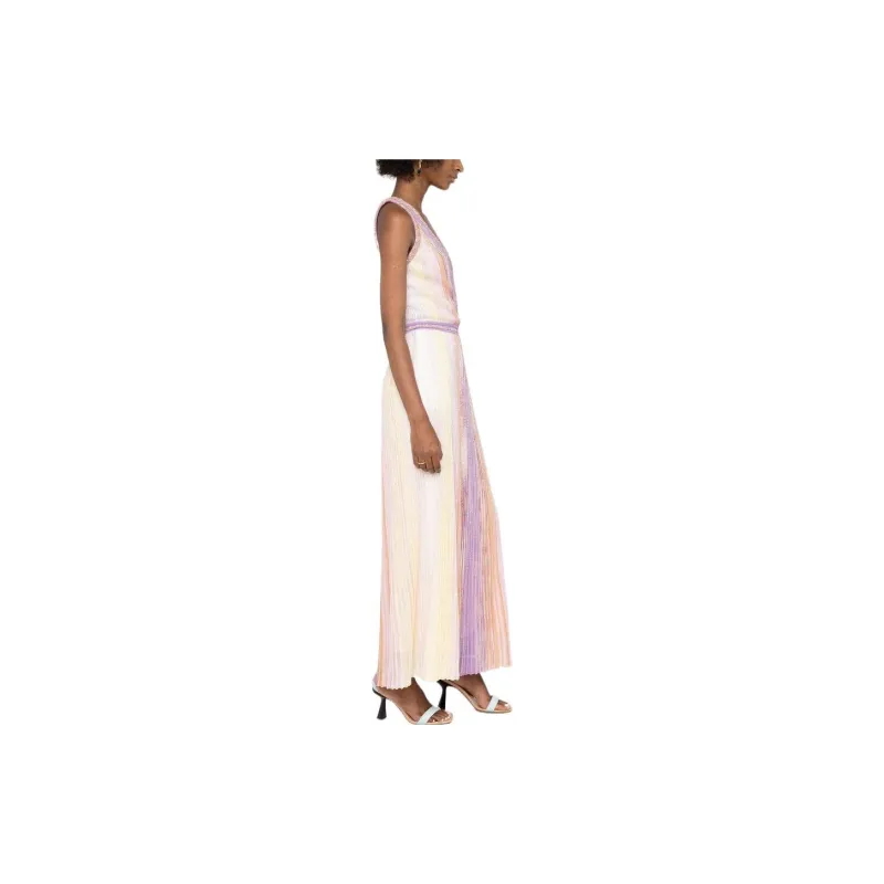 MISSONI Pleated Skirt Dress Purple-3