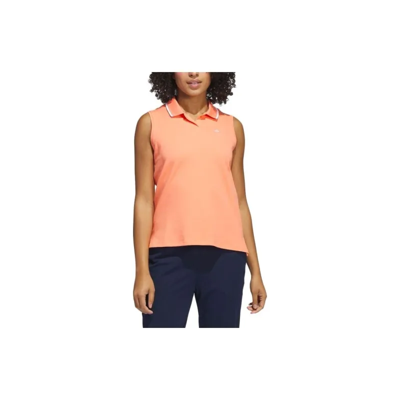 Adidas Polo Shirts Women's Coral Orange-2