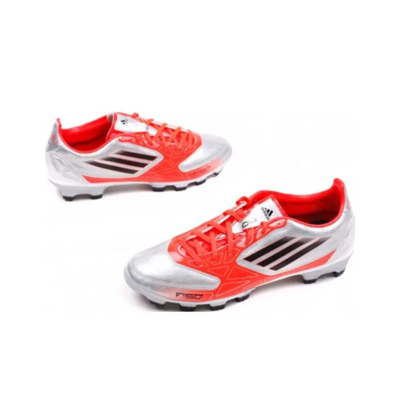Adidas F10 TRX Anti-Slip Wear-Resistant Soccer Shoes Men's Gray Orange-1
