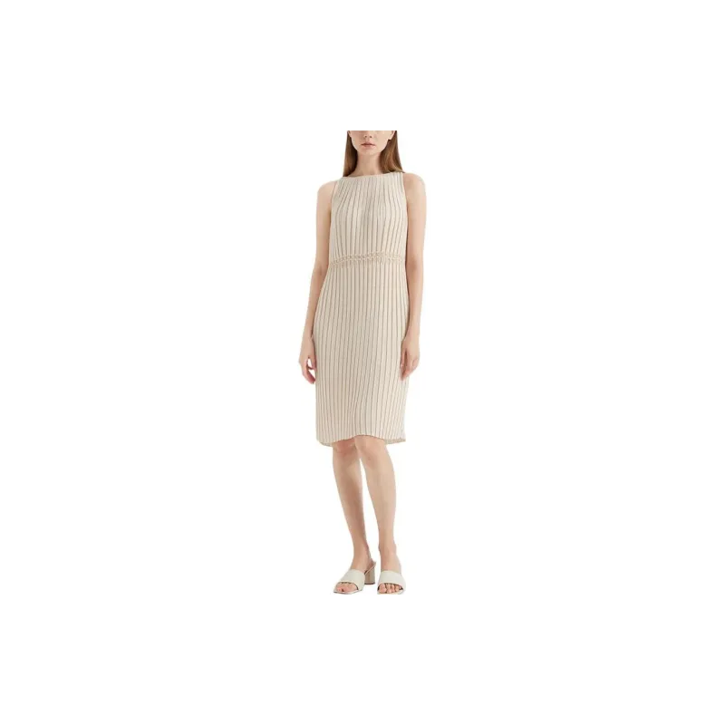 THEORY Sleeveless Dresses Women's Vanilla-1